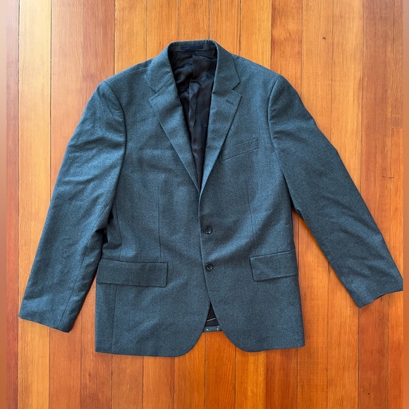NWOT Madewell Roebling Two-Button Blazer in Italian Fabric 40R -Heather Charcoal - Picture 1 of 11
